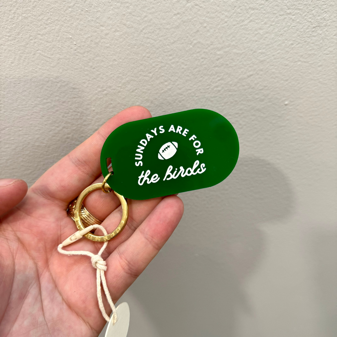 &quot;Sundays are for the birds&quot; Key Tag