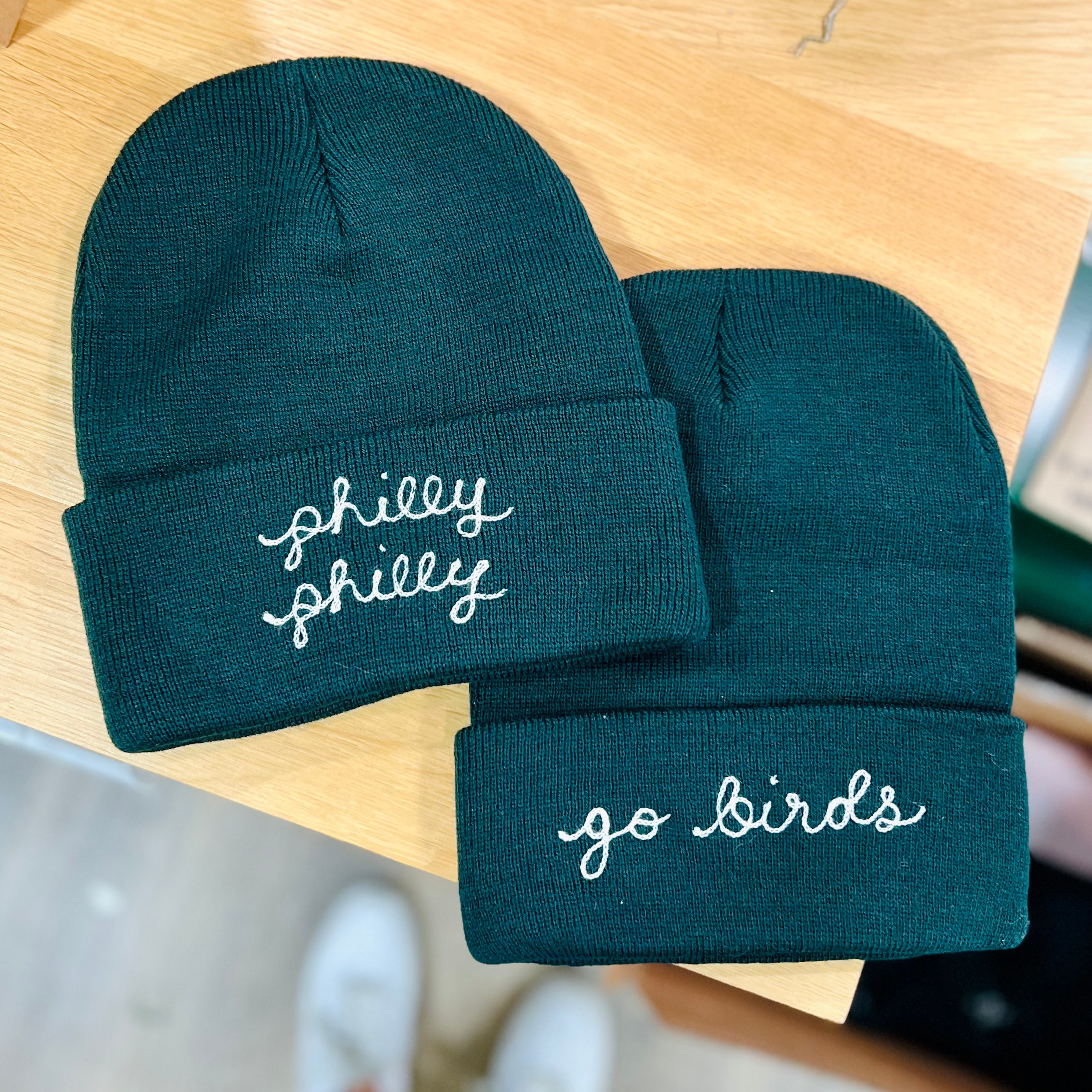 &quot;Go Birds&quot; Chainstitch Beanie