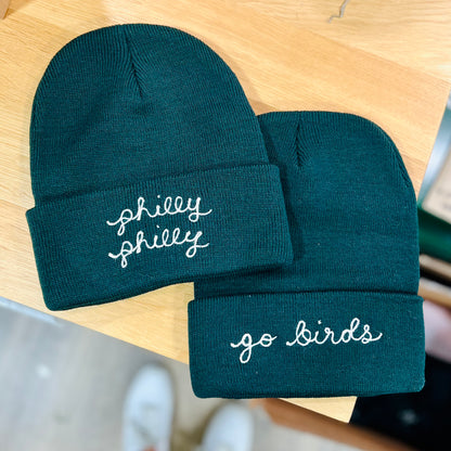 &quot;Go Birds&quot; Chainstitch Beanie