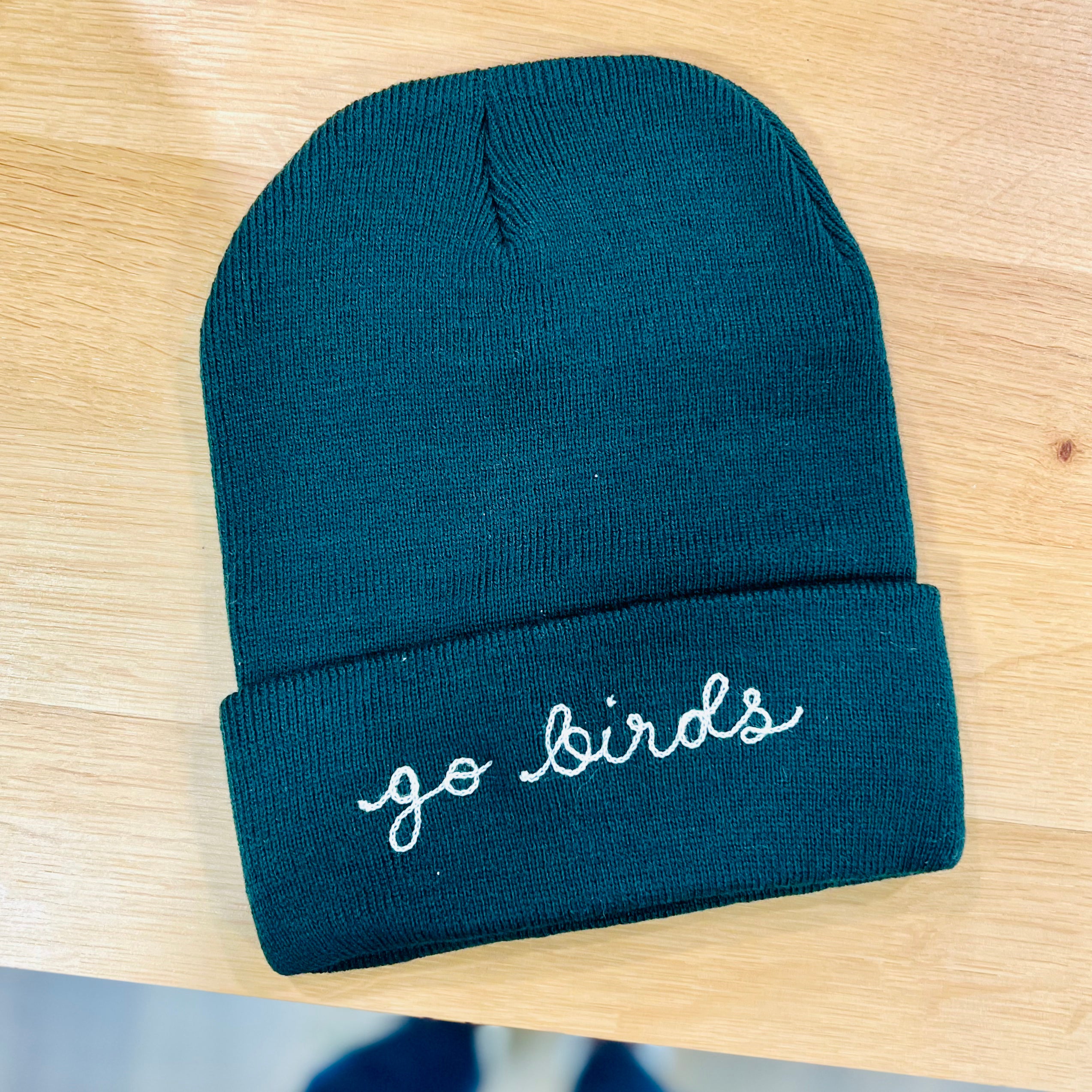 &quot;Go Birds&quot; Chainstitch Beanie