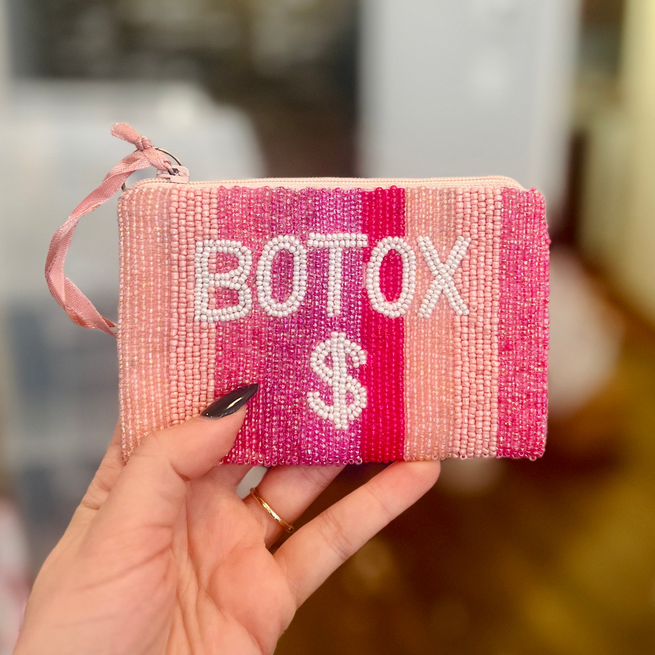Botox $ Beaded Pouch