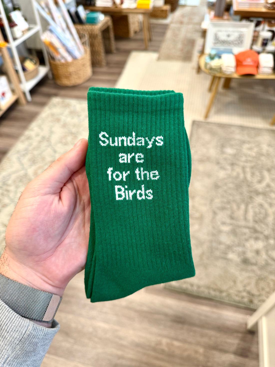 &quot;Sundays are for the birds&quot; Socks