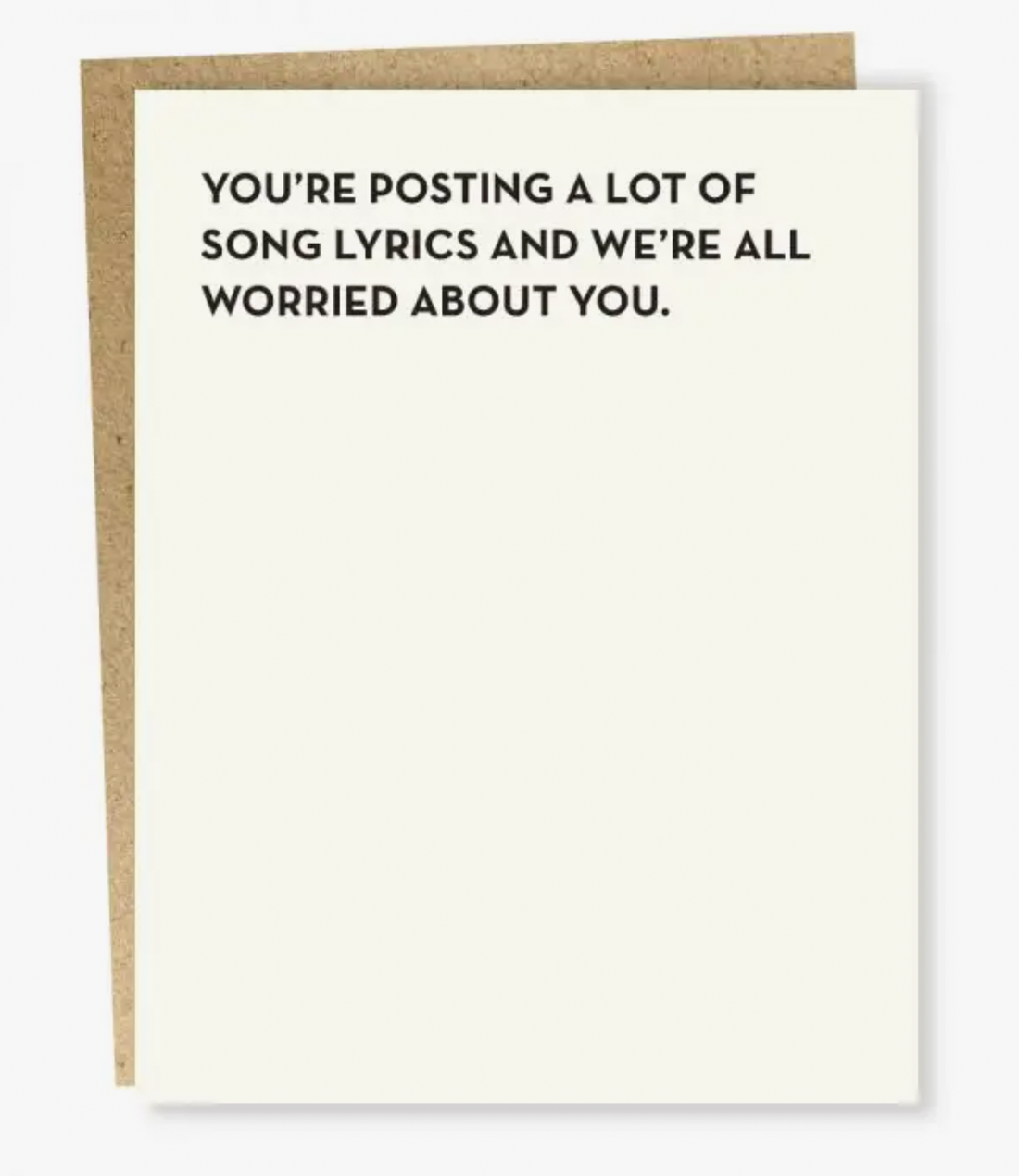 &quot;Posting a Lot of Song Lyrics&quot; Card