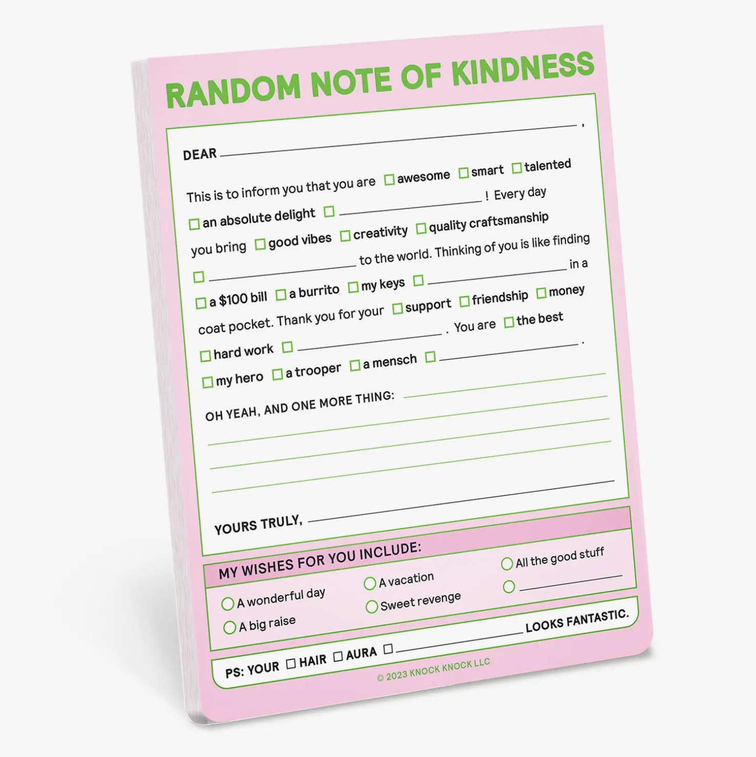 &quot;Random Note of Kindness&quot; Note Pad