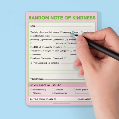 &quot;Random Note of Kindness&quot; Note Pad
