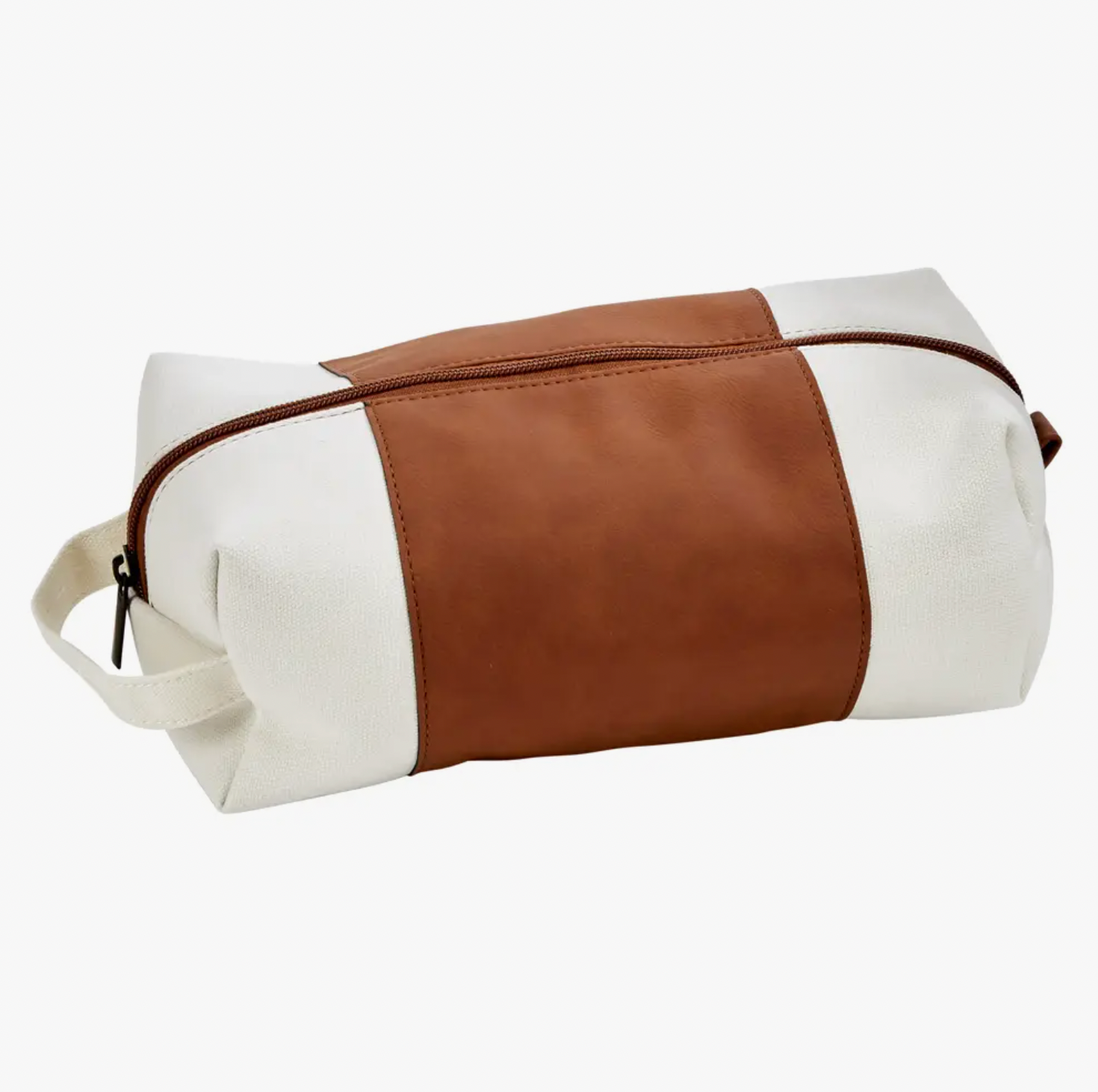 Leather &amp; Canvas Toiletry Bag