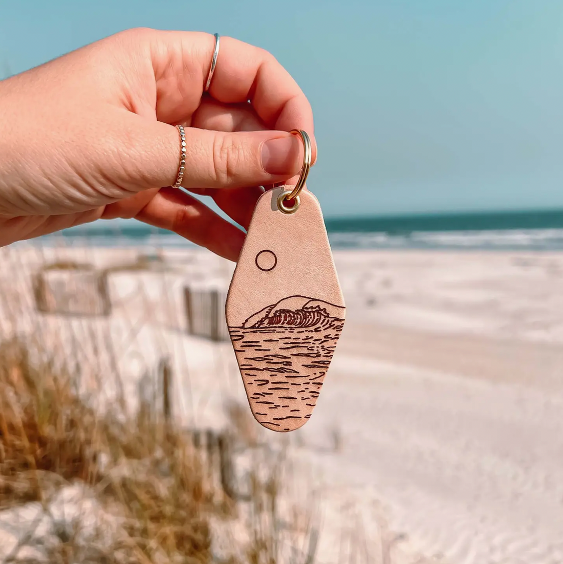 Ocean Wave Key Tag