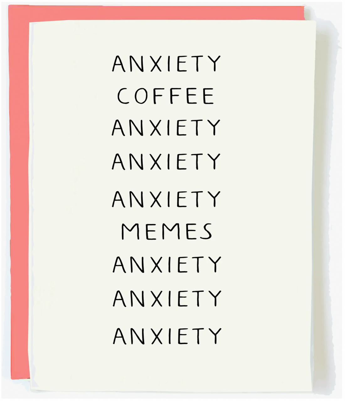 Anxiety Coffee Memes Card