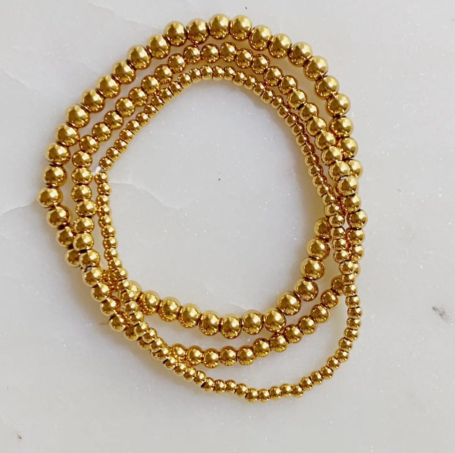 Gold Stretch Bracelet Set