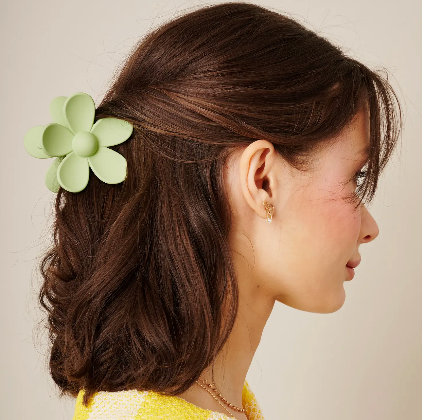 &quot;Light Green&quot; Claw Hair Clip