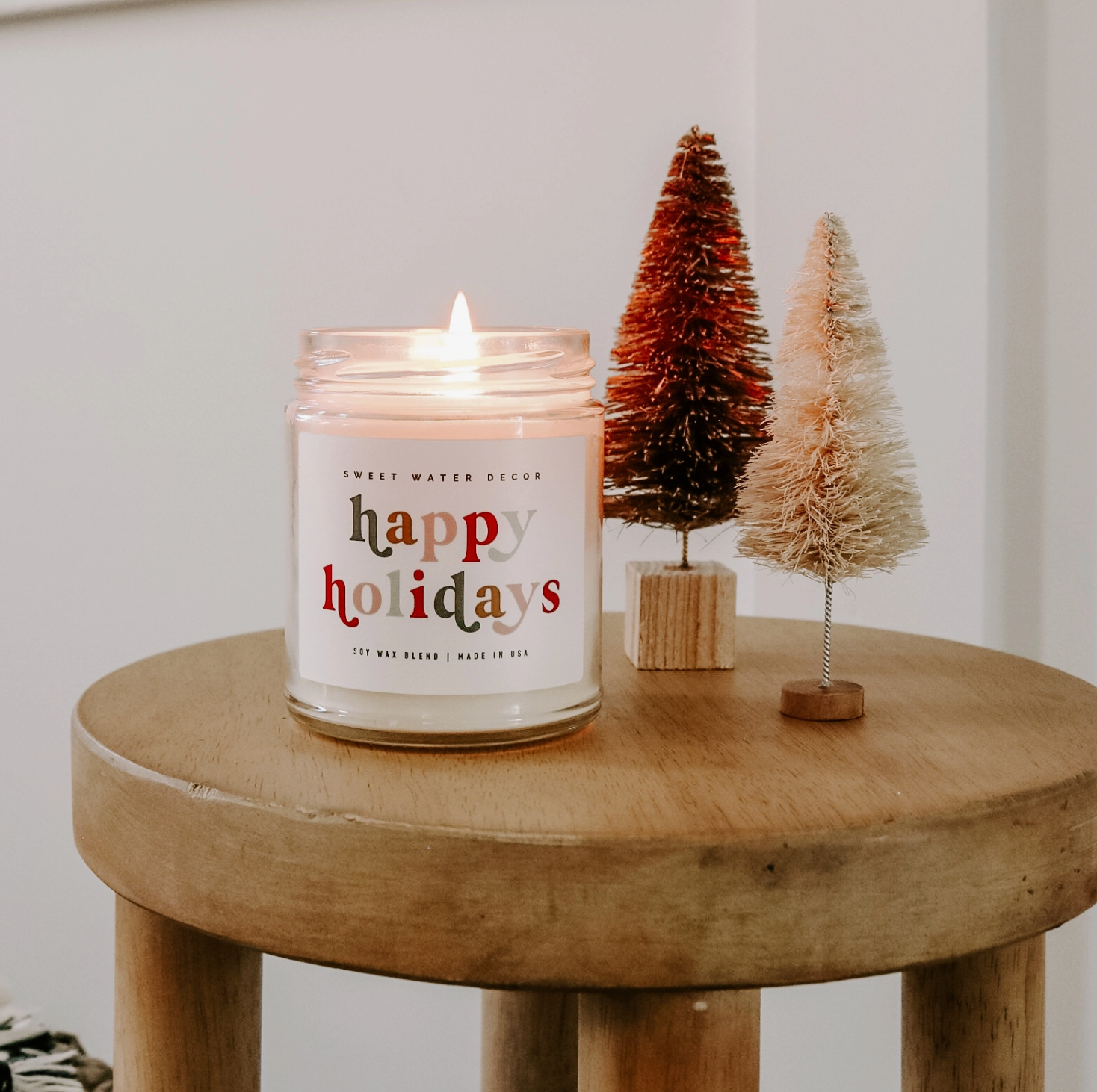 Happy Holidays Candle