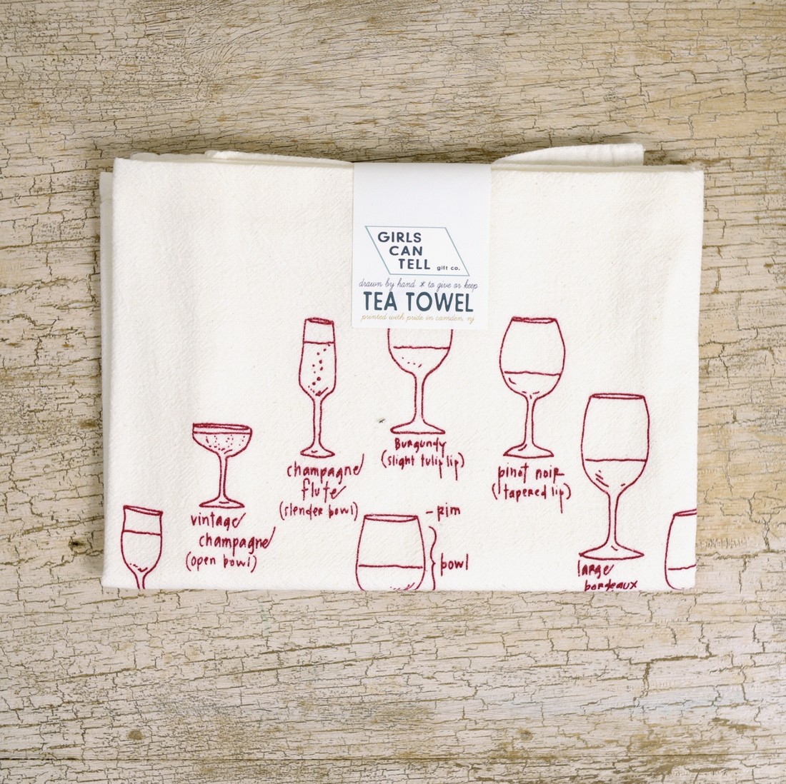 Wine Glassware Tea Towel