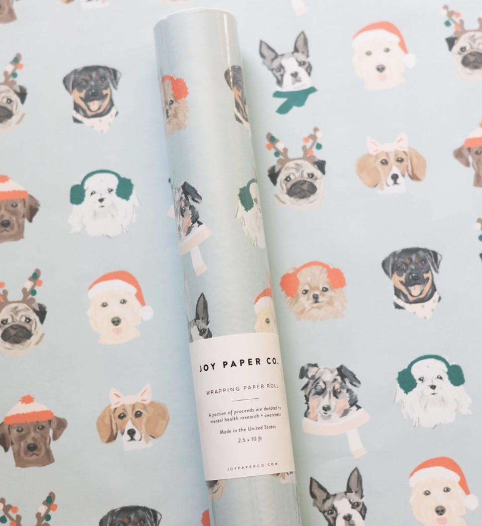 Holiday Dogs Wrapping Paper Roll