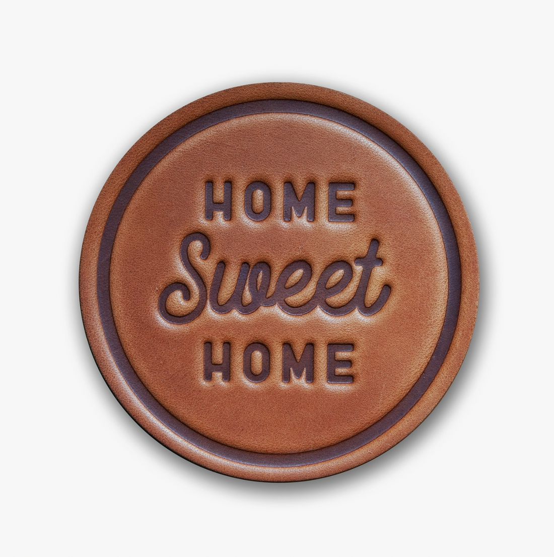 Home Sweet Home Leather Coaster
