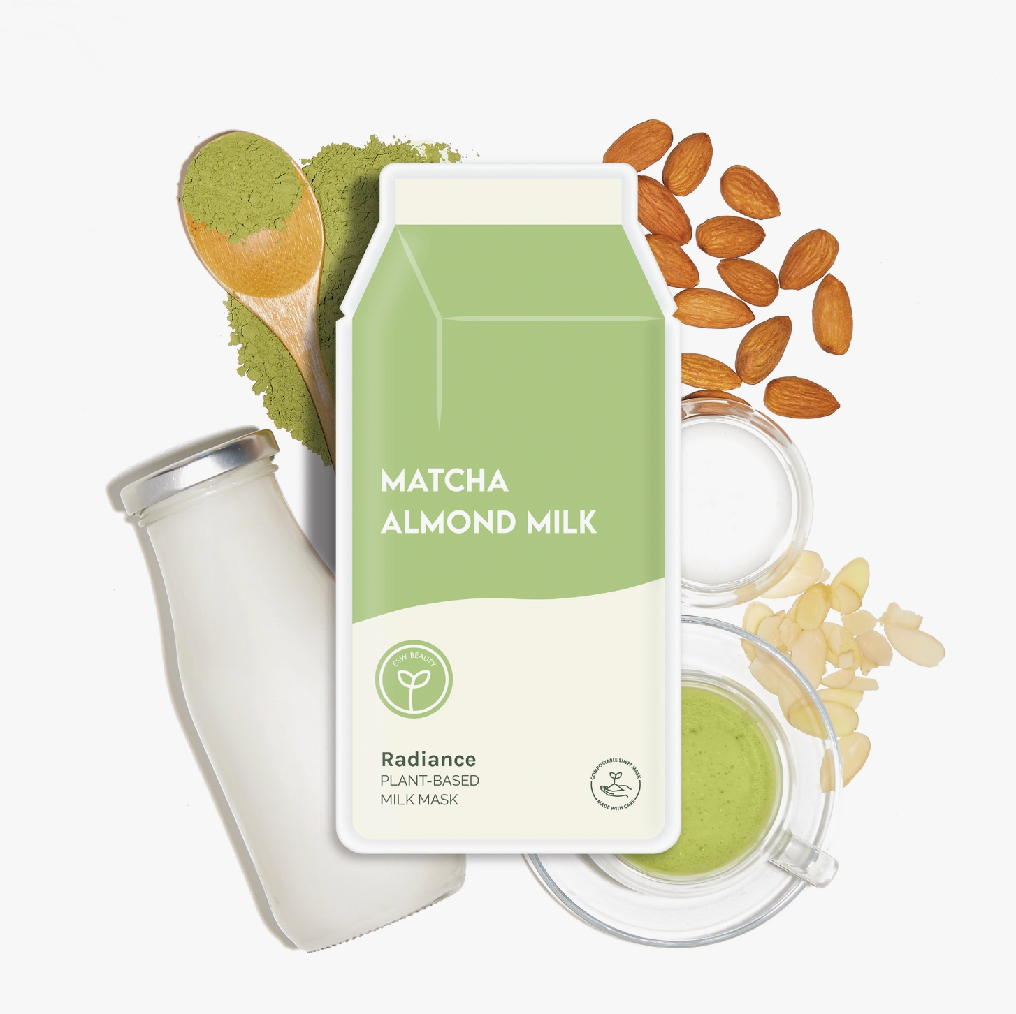 Matcha Almond Milk Sheet Mask