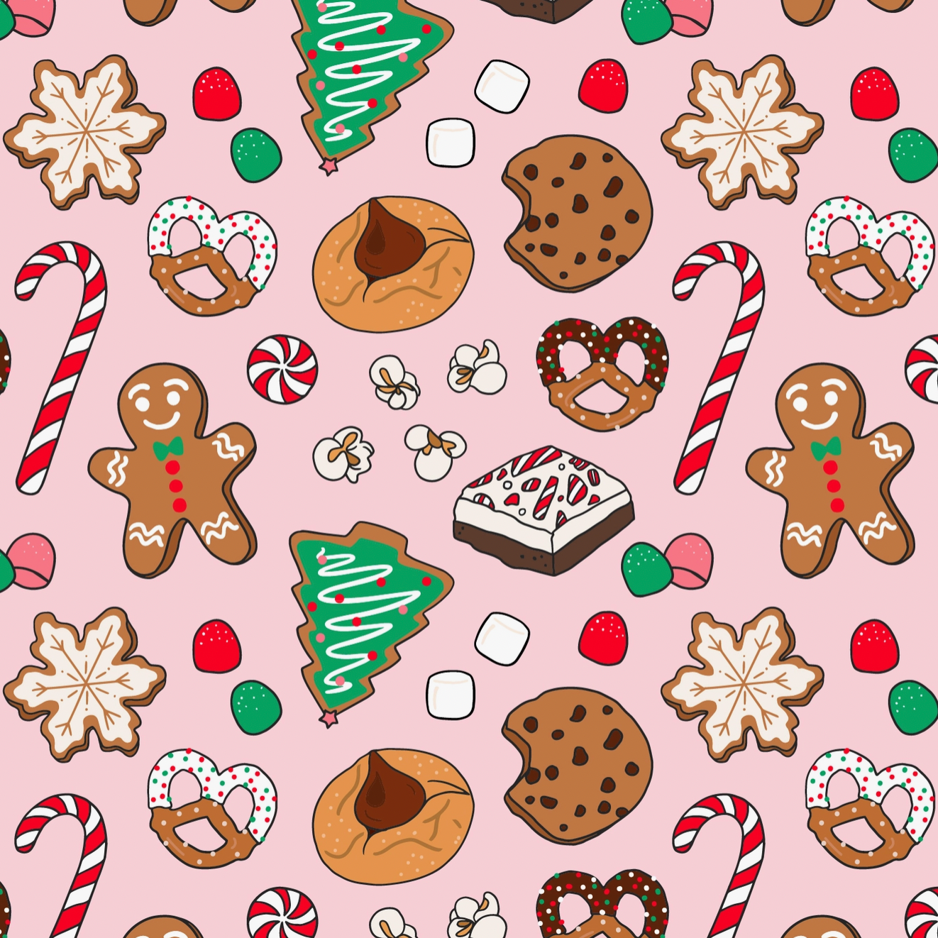 Holiday Desserts Wrapping Paper