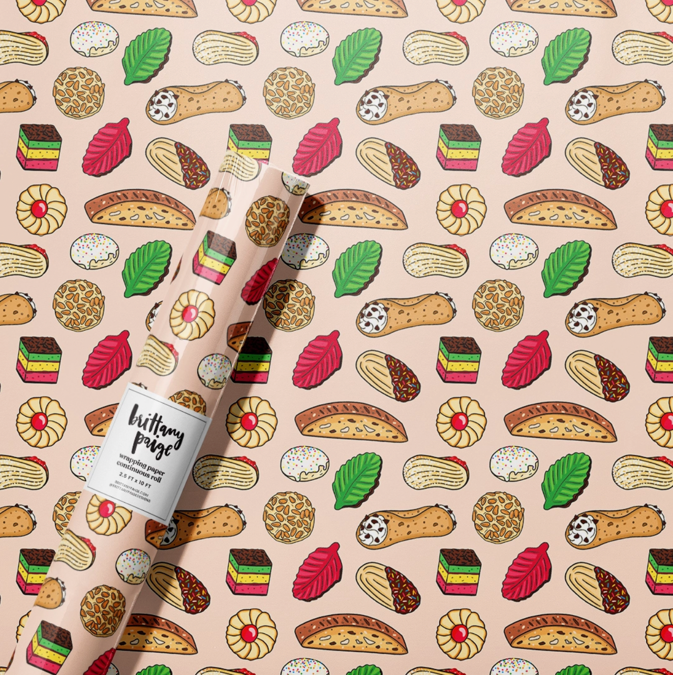 Italian Cookies Wrapping Paper