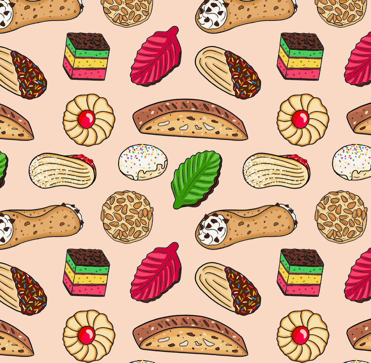 Italian Cookies Wrapping Paper