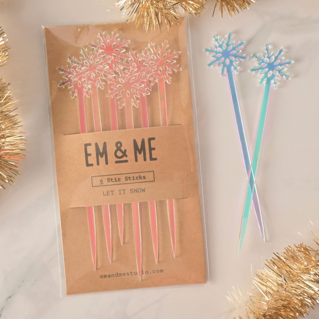 Snowflake Party Stir Sticks