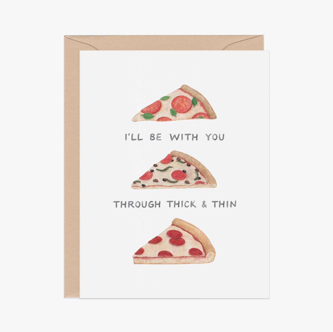 Thick and Thin Pizza Card