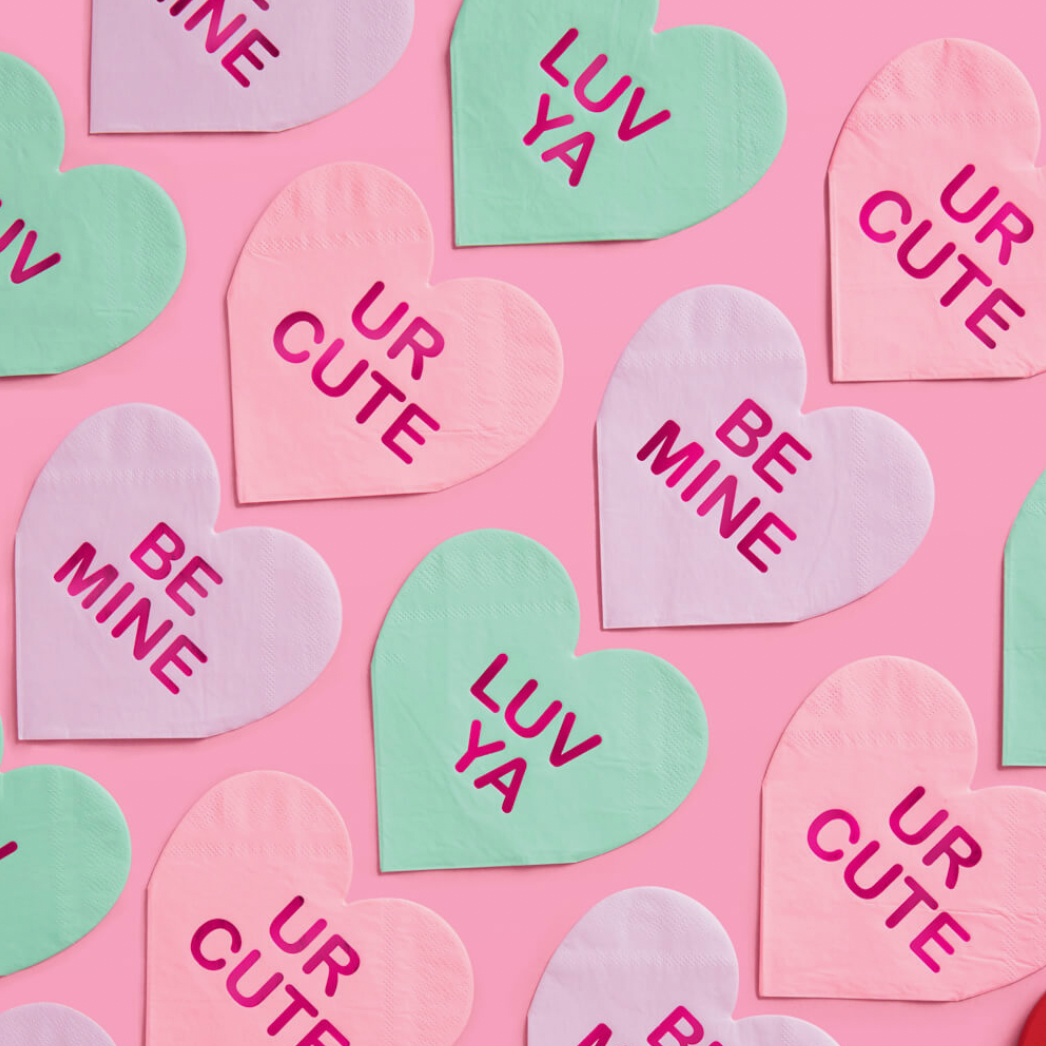 Candy Heart Napkins