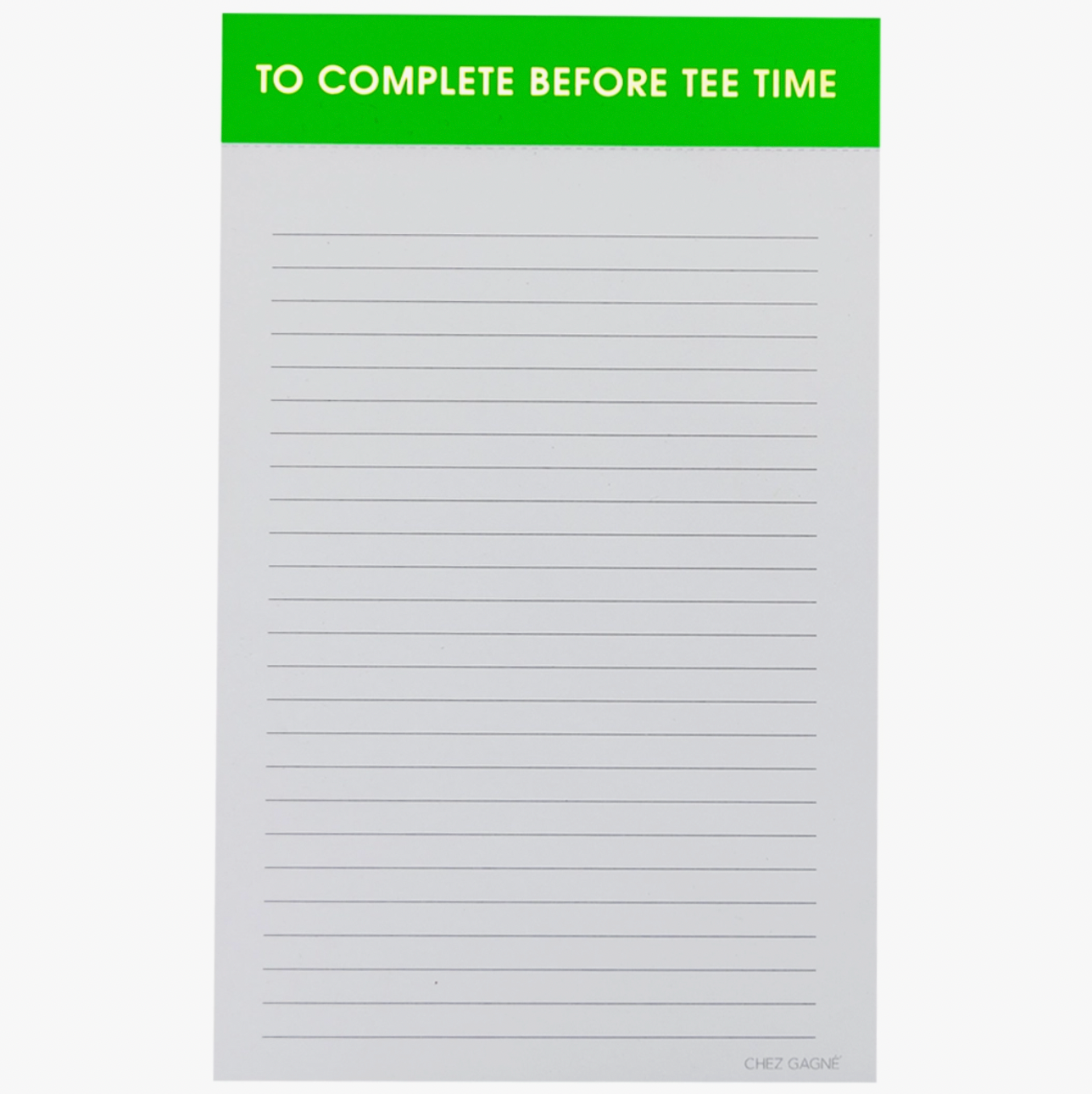 &quot;To Complete Before Tee Time&quot; Notepad