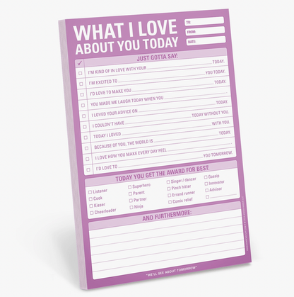 &quot;Love About You&quot; Note Pad