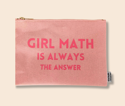 Girl Math Canvas Pouch