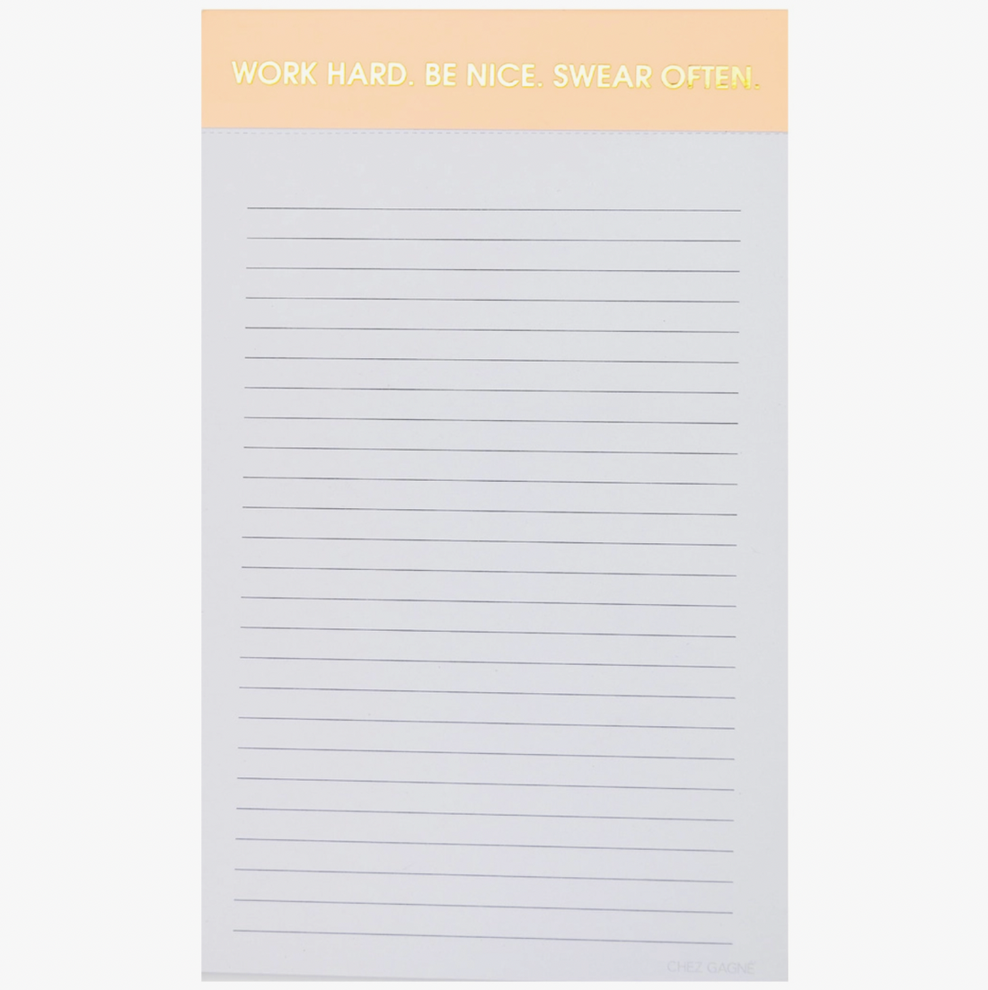 &quot;Work Hard Be Nice Swear Often&quot; Notepad