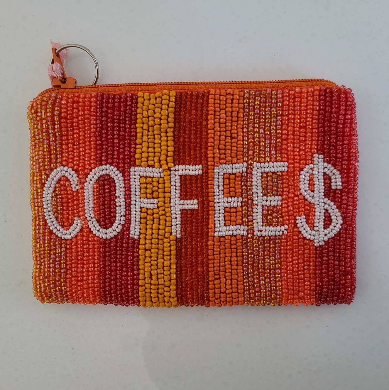 Coffee $ Beaded Pouch