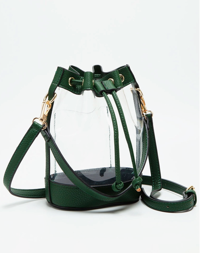 Green/Clear Bucket Bag