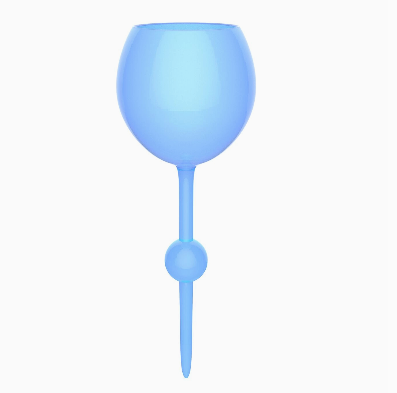 Blue Beach Wine Glass