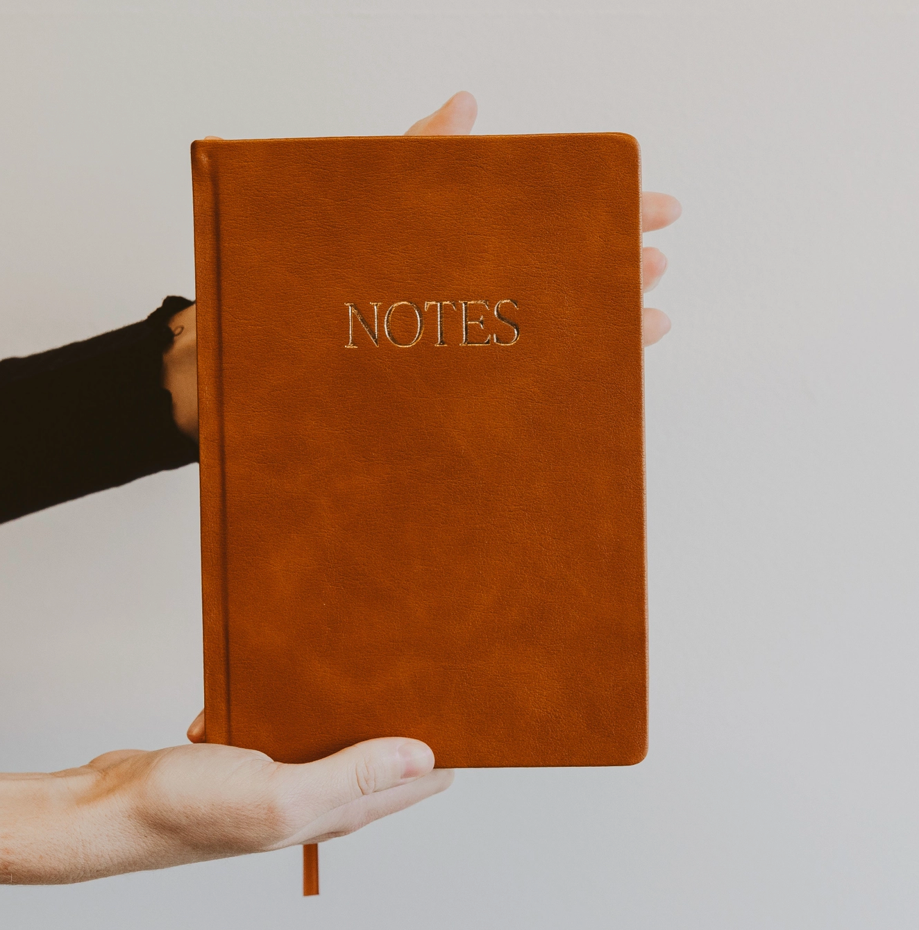 &quot;Notes&quot; Leather Notebook