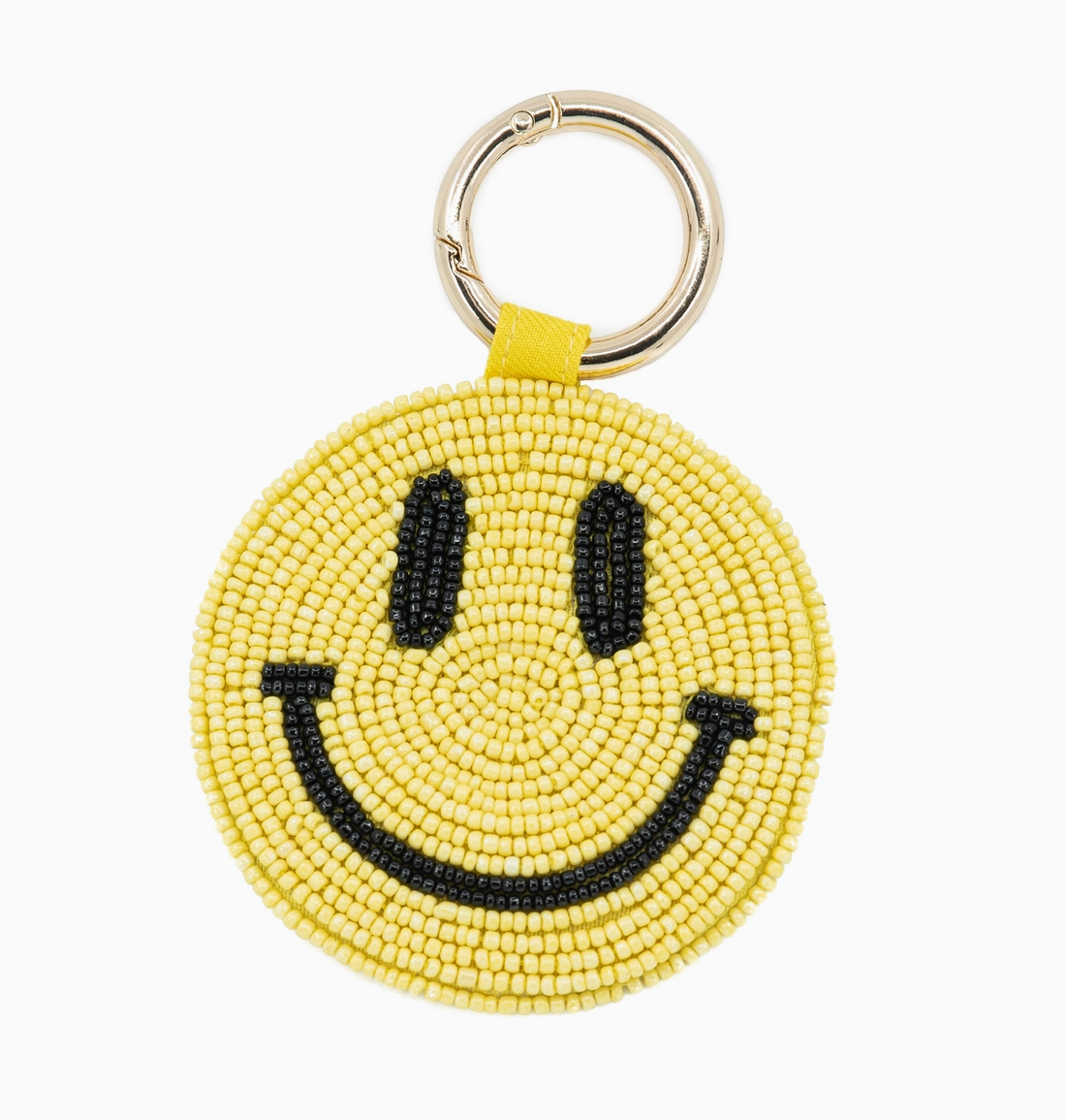 Smiley Beaded Keychain