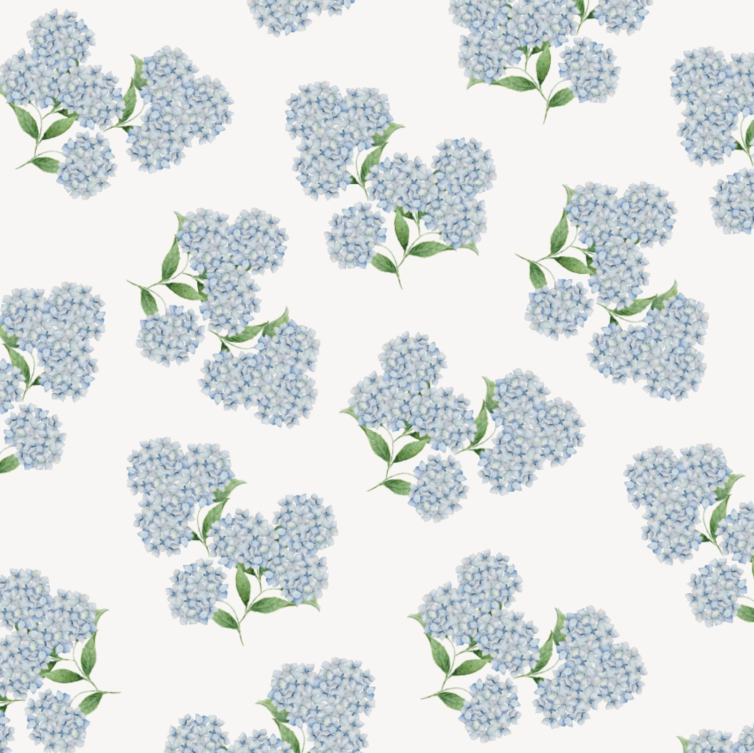 Watercolor Hydrangea Wrapping Paper (5 sheets/Roll)