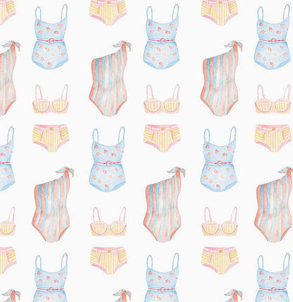 Vintage Swimsuit Wrapping Paper (5 sheets/Roll)