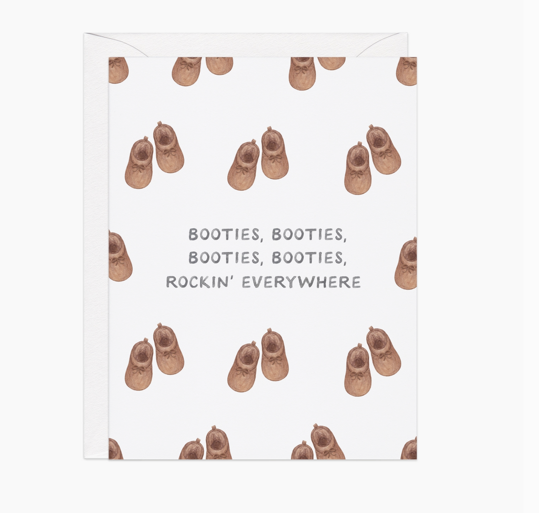 &quot;Miss New Booties&quot; Baby Card