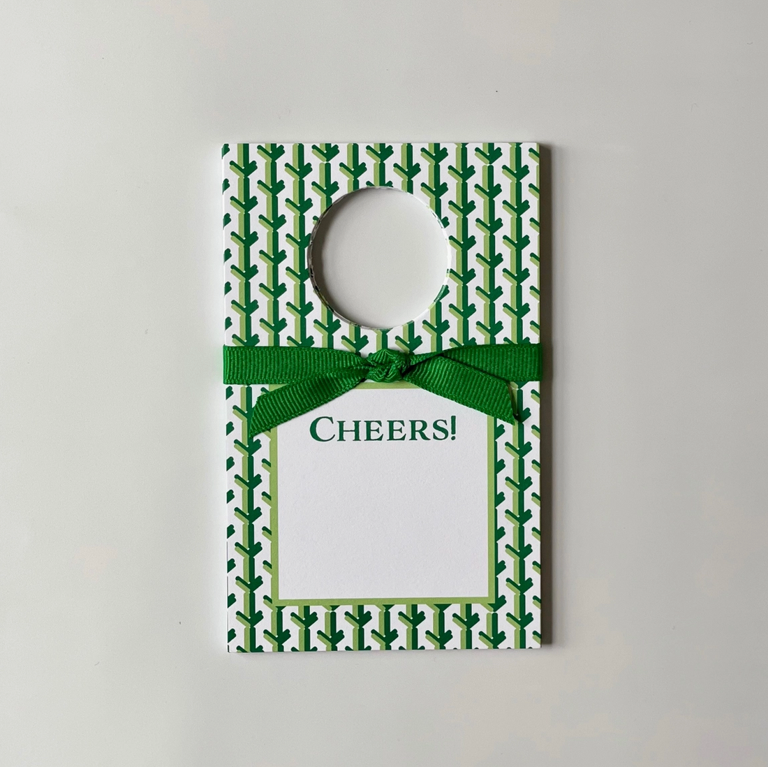 Goyard Inspired Wine Tag (Green)