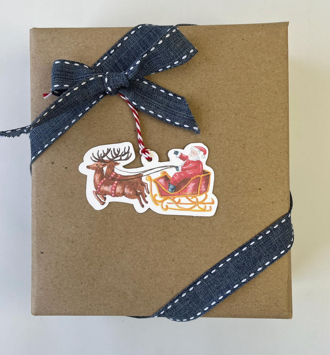 Santa Sleigh Gift Tag