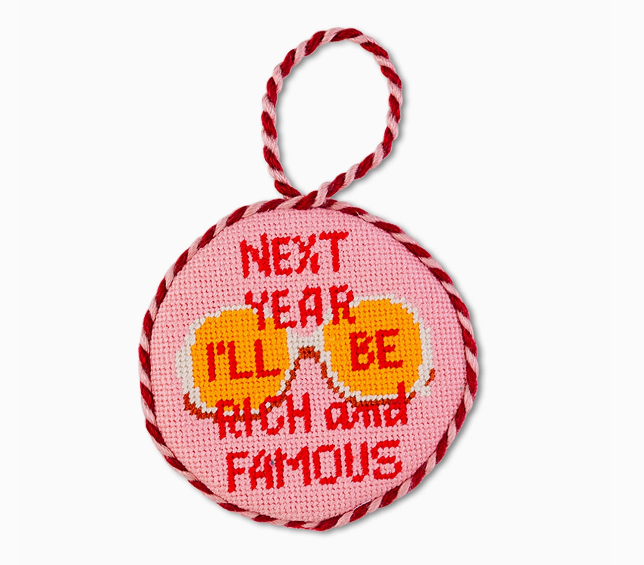 Rich and Famous Needlepoint Ornament