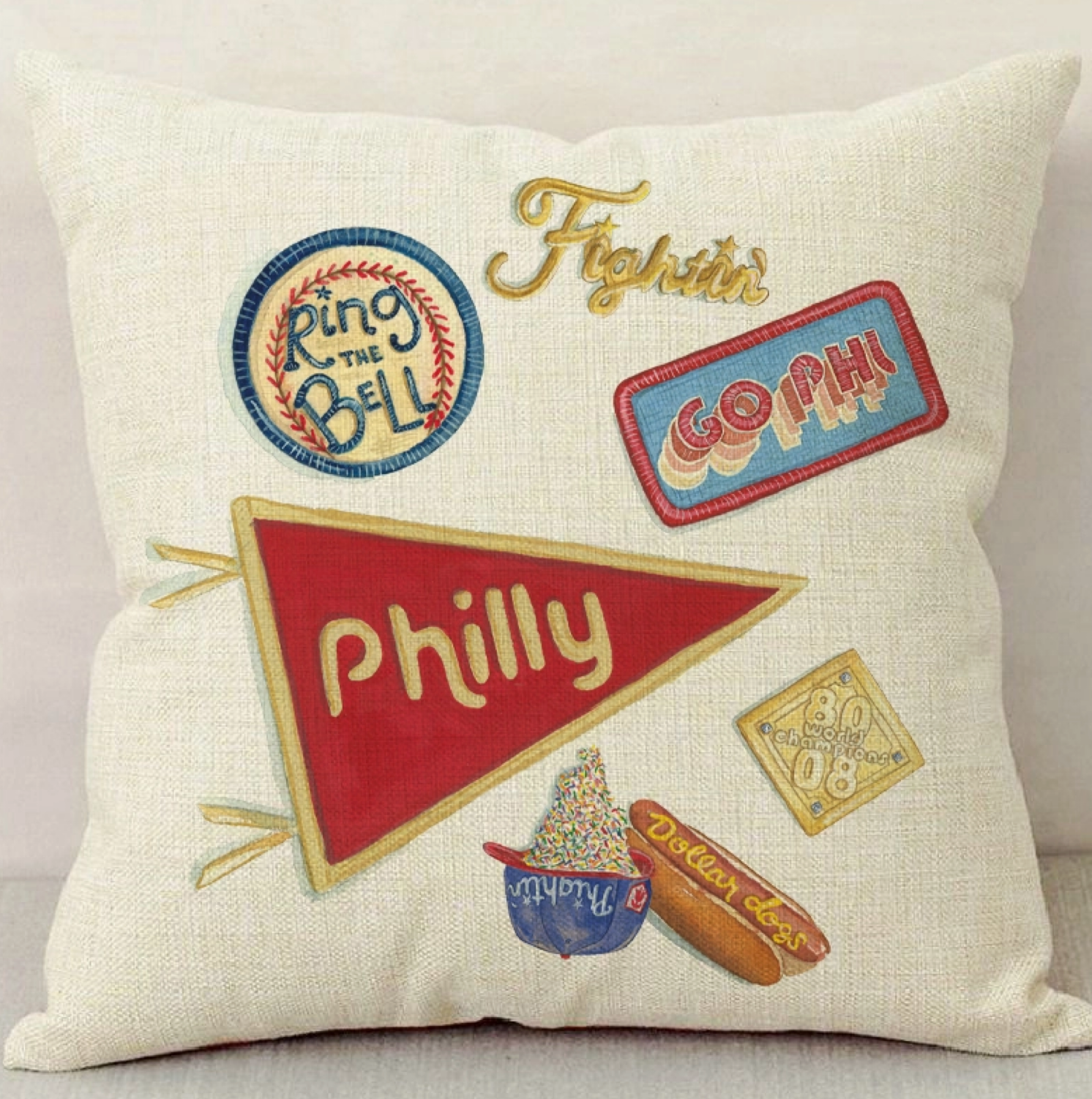 Phillies Inspired Pillow