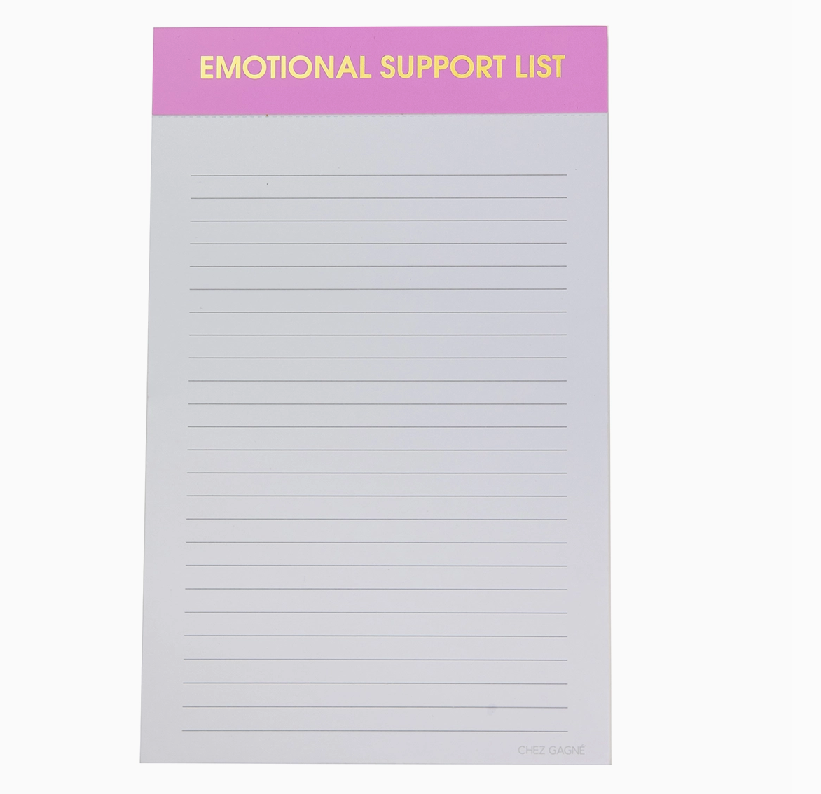 &quot;Emotional Support List&quot; Notepad