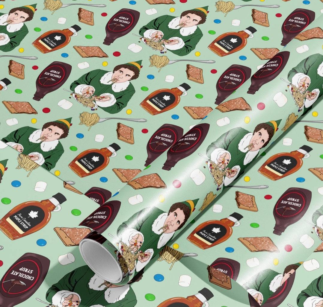 Elf Inspired Gift Wrap