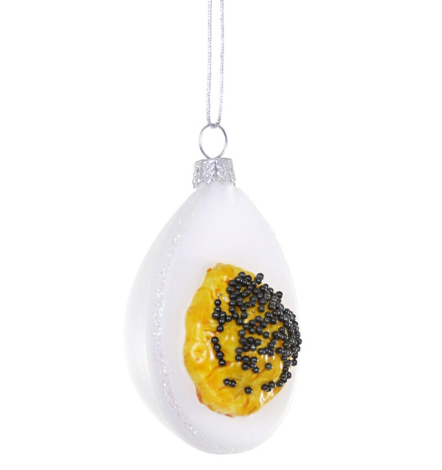 Deviled Egg w/ Caviar Ornament