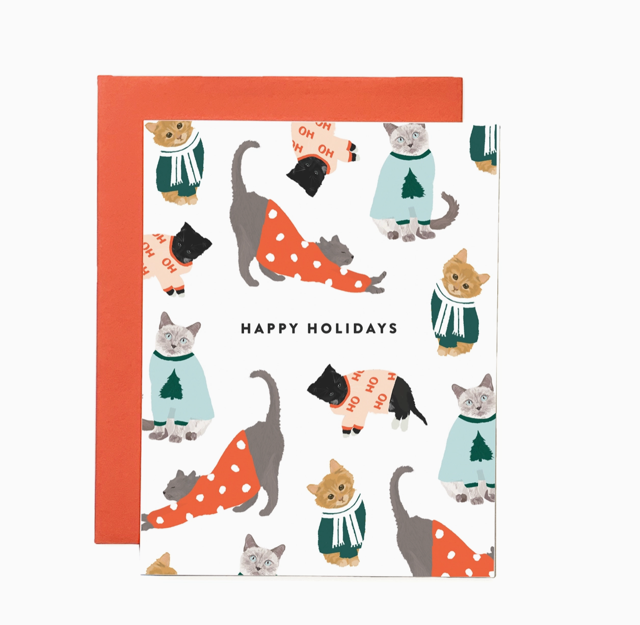 Holiday Cats Cards - Box Set of 8