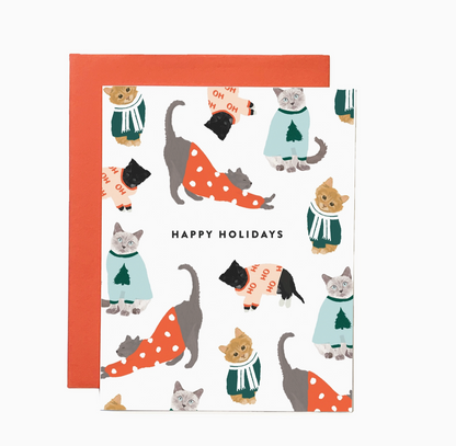 Holiday Cats Cards - Box Set of 8