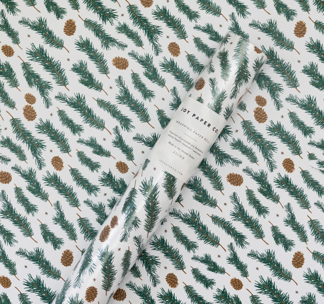 Pine Pattern Wrapping Paper Roll