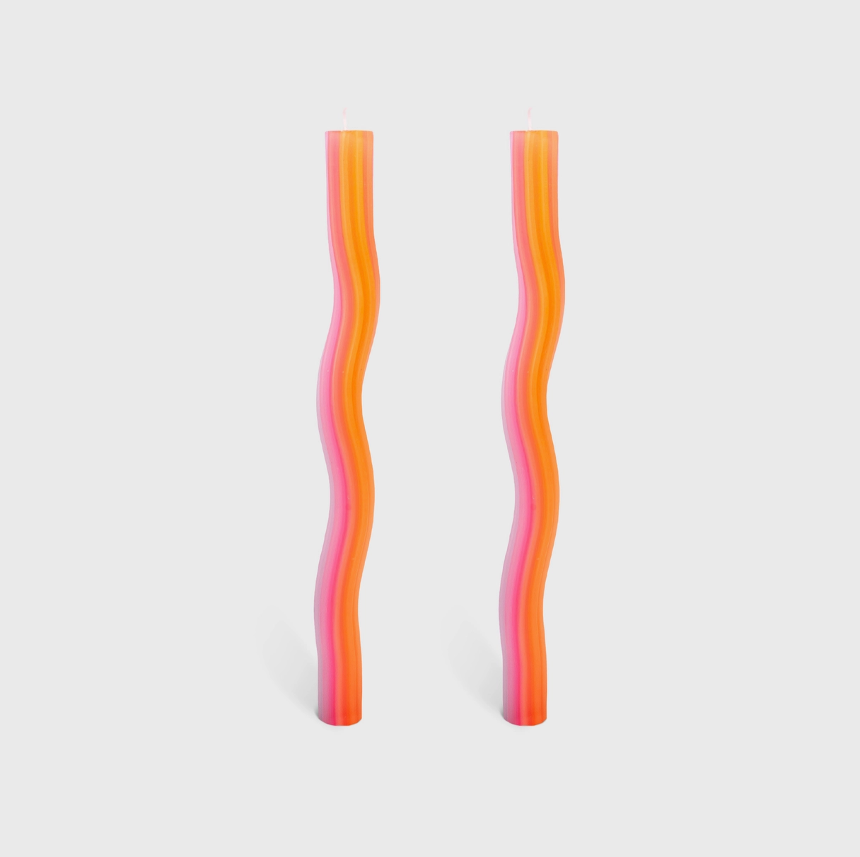 Orange Wiggle Taper Candles