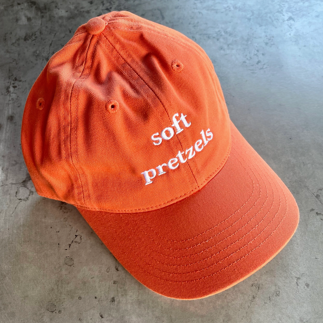 &quot;Soft Pretzels&quot; Dad Hat (Orange)